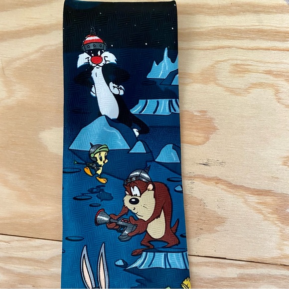 Vintage Looney Tunes Outer Space Classic Tie, Bugs Martin Taz Tweetie Donald - Picture 7 of 10